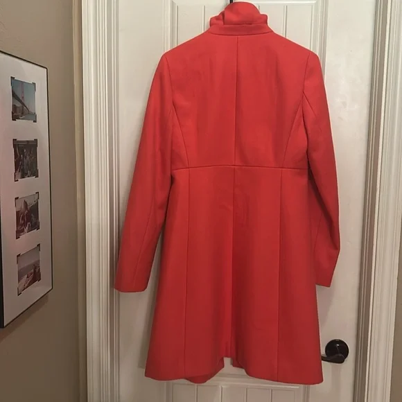 JCrew wool size 4 coral coat - Picture 5 of 6